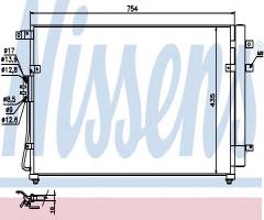 Nissens 940269 chłodnica klimatyzacji kia, kia carnival / grand carnival iii (vq)