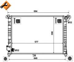 Nrf 53807 chłodnica silnika mini, mini mini (r50, r53)