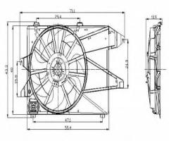 Nrf 47004 wentylator ford, ford mondeo ii (bap)