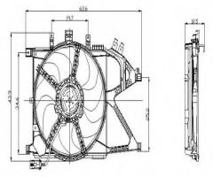 Nrf 47012 wentylator opel, opel corsa c (f08, f68)