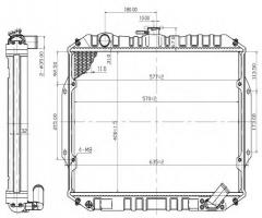 Nrf 503486 chłodnica silnika mitsubishi, mitsubishi l 200 (k3_t, k2_t, k1_t, k0_t)