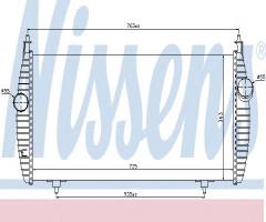 Nissens 96617 intercooler citroen, peugeot, citroËn c6 (td_), peugeot 607 (9d, 9u)