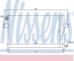 Nissens 94759 chłodnica klimatyzacji nissan, nissan np300