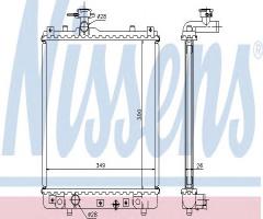 Nissens 63014a chłodnica silnika opel, opel agila (a) (h00), subaru justy iii (g3x)