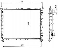 Nrf 58085 chłodnica silnika alfa-romeo, alfa romeo 155 (167)