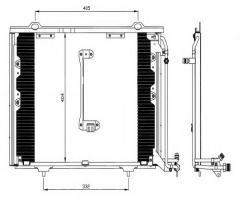 Nrf 35214 chłodnica klimatyzacji mercedes,, mercedes-benz klasa c (w202)