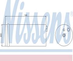Nissens 95405 osuszacz klimatyzacji mitsubishi, nissan almera tino (v10)