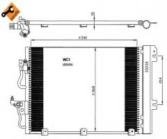 Nrf 35555 chłodnica klimatyzacji z osuszaczem opel, opel zafira b van