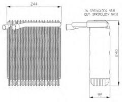 Nrf 36027 parownik volvo***, volvo 850 (ls)