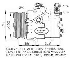 Nrf 32172 kompresor klimatyzacji, opel astra g hatchback (f48_, f08_)