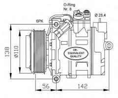 Nrf 32178 kompresor klimatyzacji, opel zafira a (f75_)