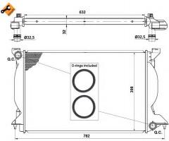 Nrf 50540 chłodnica silnika audi, audi a4 (8e2, b6)