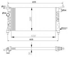 Nrf 50551 chłodnica silnika opel, opel corsa b (73_, 78_, 79_)