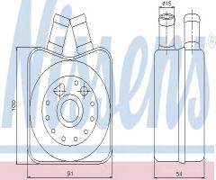 Nissens 90606 chłodnica oleju audi, audi coupe (89, 8b), seat alhambra (7v8, 7v9)