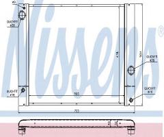 Nissens 60772 chłodnica silnika bmw full-alu, bmw 7 (e65, e66, e67)