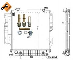 Nrf 50315 chłodnica silnika jeep, jeep wrangler i (yj, sj_)