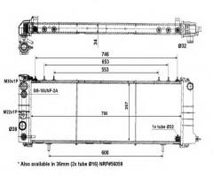 Nrf 50321 chłodnica silnika jeep, jeep cherokee (xj)