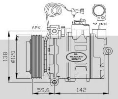 Nrf 32377 kompresor klimatyzacji, saab 9-5 (ys3e)