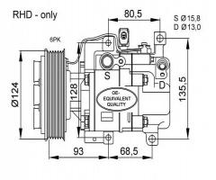 Nrf 32408 kompresor klimatyzacji, mazda 6 hatchback (gg)