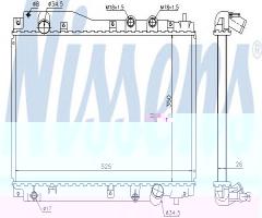 Nissens 68109 chłodnica silnika honda, honda civic vii hatchback (eu, ep, ev)