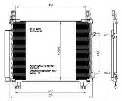 Nrf 35654 chłodnica klimatyzacji z osuszaczem toyota
