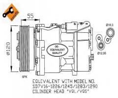 Nrf 32255 kompresor klimatyzacji, ford galaxy (wgr), seat alhambra (7v8, 7v9)