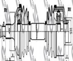 Gsp 244006 półoś napędowa opel renault trafic ii l/p, opel arena combi (thb)