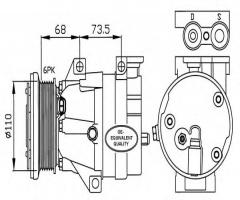 Nrf 32201 kompresor klimatyzacji, chevrolet trans sport, pontiac trans sport