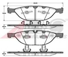 A.b.s. 37463 klocki hamulcowe bmw 7 e65,e66 760 02 -, bmw 7 (e65, e66, e67)