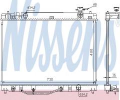 Nissens 646808 chłodnica silnika toyota