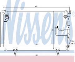 Nissens 940091 chłodnica klimatyzacji z osuszaczem subaru, subaru legacy iv kombi (bl, bp, b13_)