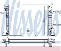 Nissens 62243 chłodnica silnika ford, ford transit autobus (e_ _)