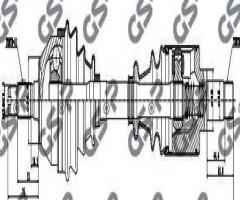 Gsp 245004 półoś napędowa peugeot -l, peugeot 306 hatchback (7a, 7c, n3, n5)