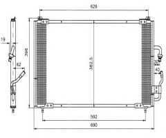 Nrf 35153 chłodnica klimatyzacji peugeot, peugeot 406 (8b)