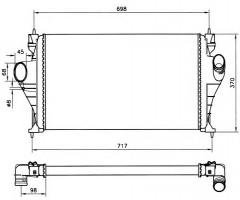 Nrf 30828 czujnik abs chrysler voyager 00-05 prawy przód, jeep grand cherokee i (zj)