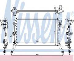 Nissens 637603 chłodnica silnika renault, renault laguna iii (bt0/1)