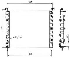 Nrf 58221 chłodnica silnika fiat, fiat palio (178bx)