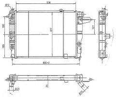 Nrf 513508 chłodnica silnika opel, opel vectra a hatchback (88_, 89_)