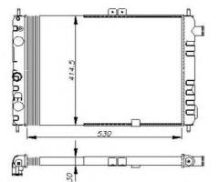 Nrf 58670 chłodnica silnika opel, opel kadett d (31_-34_, 41_-44_)