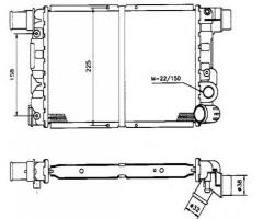 Nrf 58844 chłodnica silnika fiat, fiat cinquecento (170)