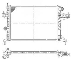 Nrf 519596 chłodnica silnika opel, opel corsa c (f08, f68)