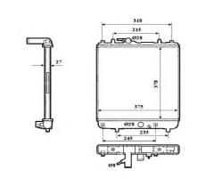 Nrf 53862 chłodnica silnika, opel agila (a) (h00)