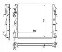 Nrf 53938 chłodnica silnika, renault kangoo (kc0/1_)