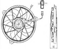 Nrf 47323 wentylator peugeot, peugeot 206 hatchback (2a/c)