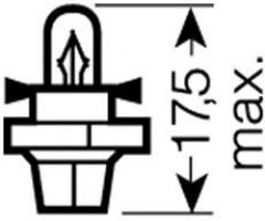 Osram 2452mfx6 Żarówka 1,5w 12v beżowa oprawka