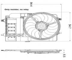 Nrf 47301 wentylator mercedes,, mini mini (r50, r53)