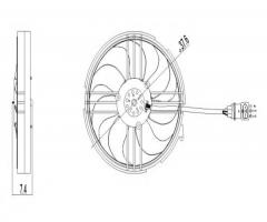 Nrf 47409 wentylator volkswagen, seat arosa (6h), vw lupo (6x1, 6e1)