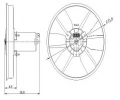 Nrf 47401 wentylator volkswagen, seat ibiza ii (6k1), vw golf ii (19e, 1g1)