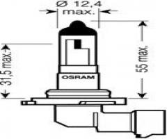 Osram 9006 Żarówka hb4 12v 51w, alpina b5 (e60), bmw 3 (e91) touring , cadillac escalade