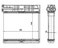 Nrf 54235 nagrzewnica bmw, bmw 3 (e36)
